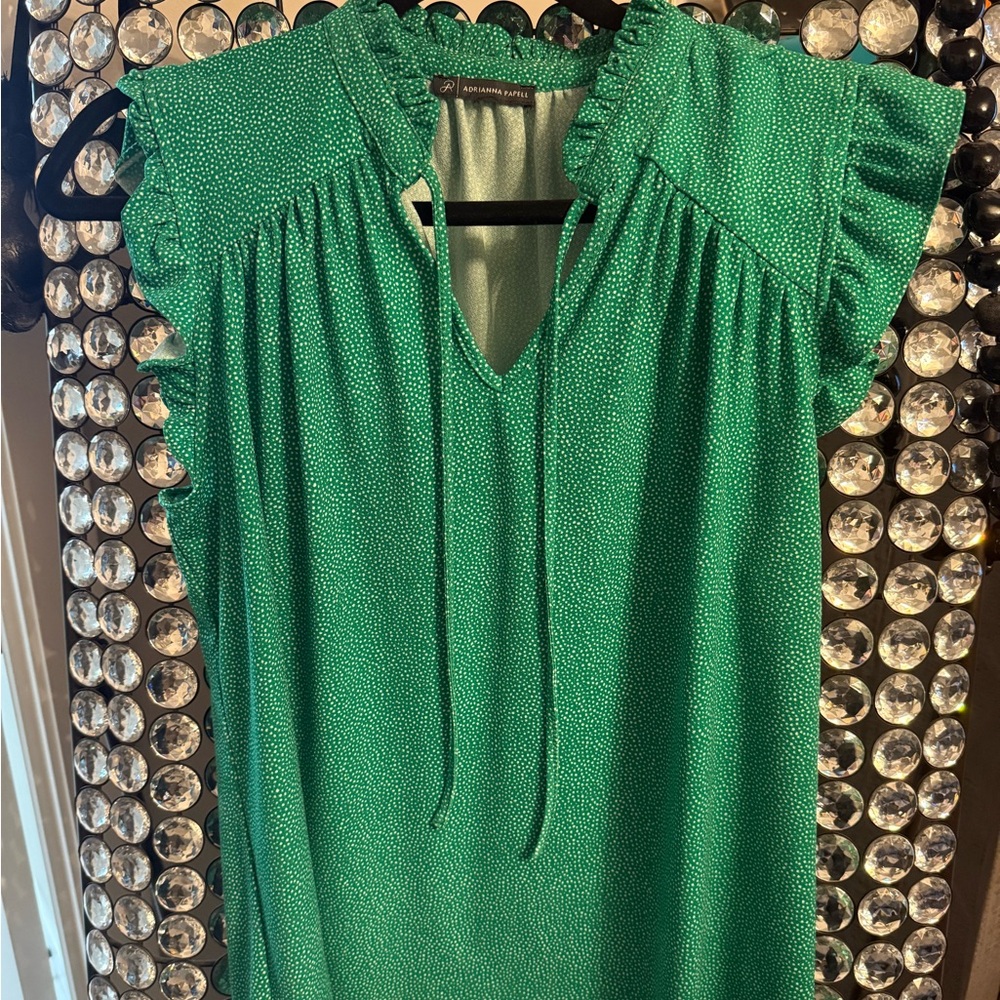 Adrianna Papell Green Blouse